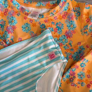 Girls RuffleButts Long Sleeve Tankini, Size 6